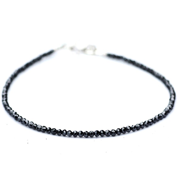 Natural Black Diamond Bracelet – 5 Carats Black Diamonds – Solid 14K White Gold - Picture 7 of 8
